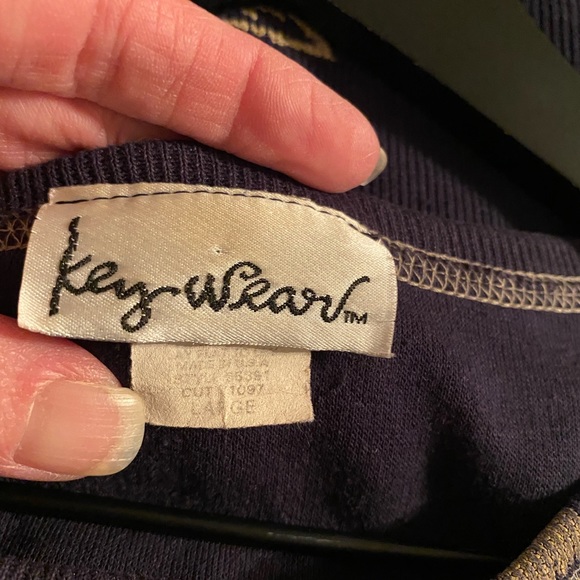 Vintage Key Wear Elephant Midi Dress SS L - Picture 7 of 8